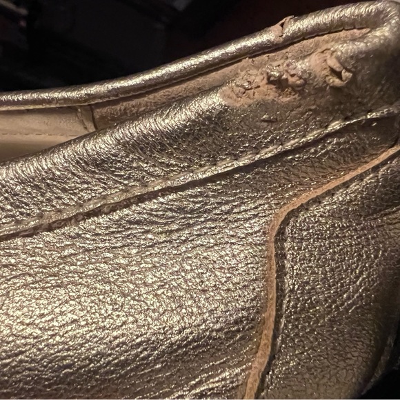 LAUREN RALPH LAUREN Cadence Gold Driving Moccasin Loafers Size 8.5 - Picture 9 of 9